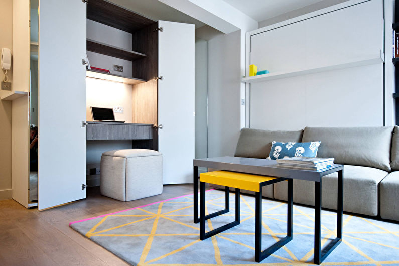 Living room design 15 sq.m. - Furniture and appliances