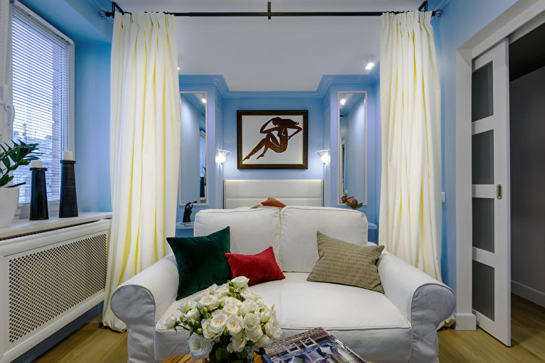 Living room design 15 sq.m. - Layout options