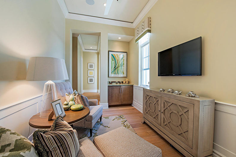 Interior design of a living room of 15 sq.m. - Photo