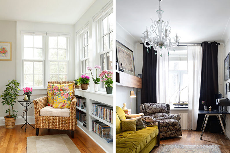 Interior design of a living room of 15 sq.m. - Photo