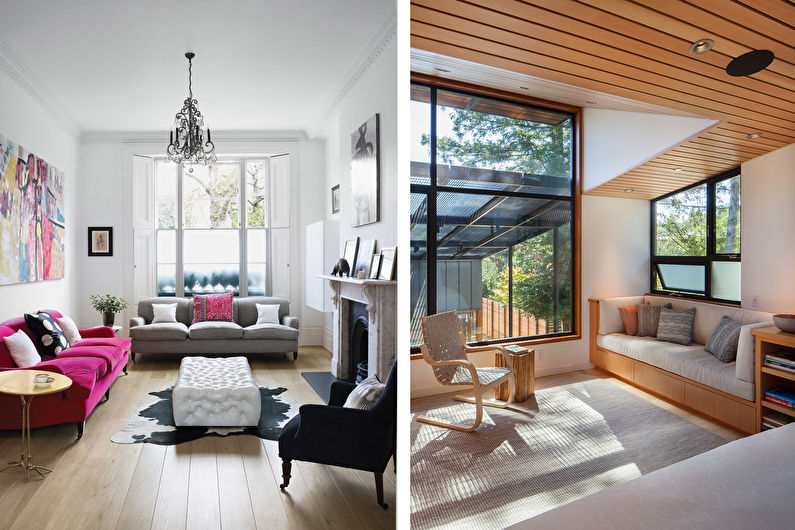 Interior design of a living room of 15 sq.m. - Photo