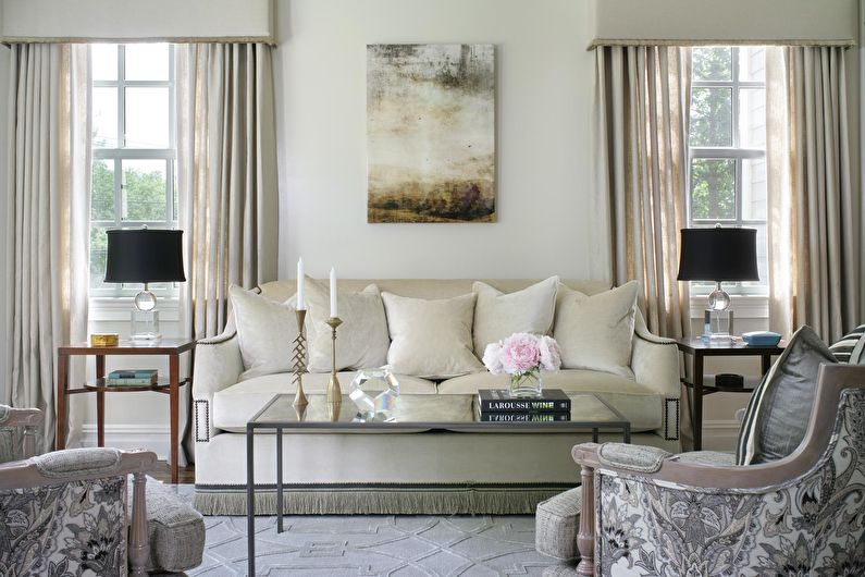 Interior design of a living room of 15 sq.m. - Photo