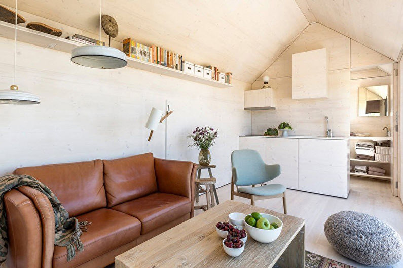 Interior design of a living room of 15 sq.m. - Photo