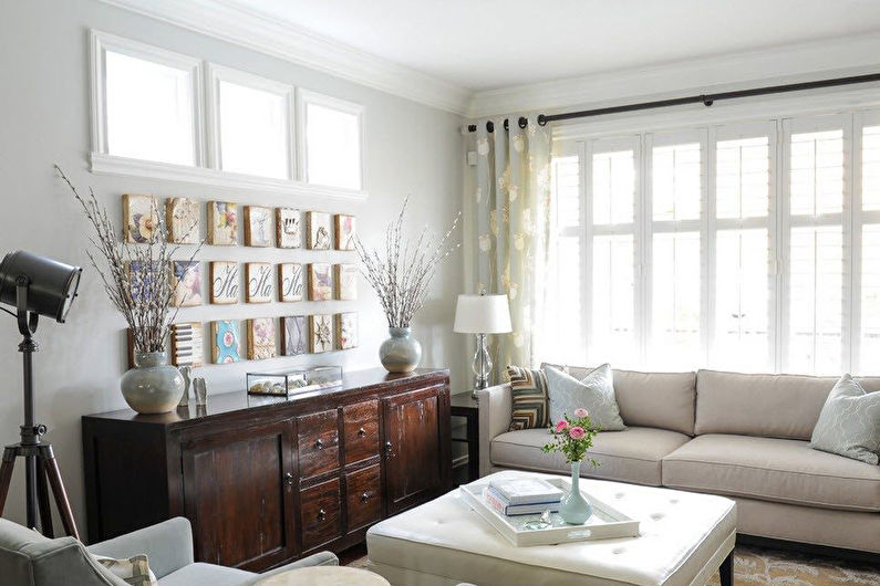 Interior design of a living room of 15 sq.m. - Photo