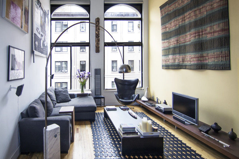 Interior design of a living room of 15 sq.m. - Photo