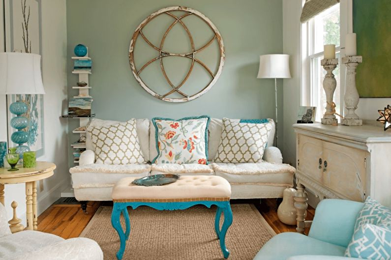 Interior design of a living room of 15 sq.m. - Photo