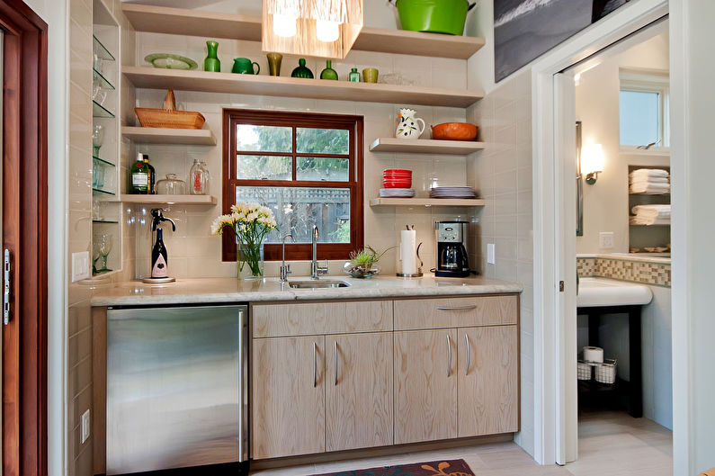Furniture for a small kitchen - How to arrange furniture, layout options