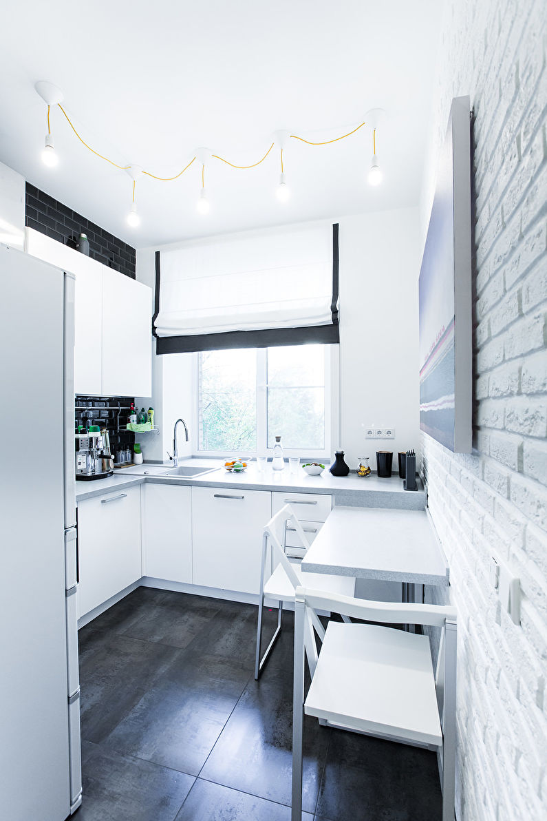 Furniture for a small kitchen - How to arrange furniture, layout options