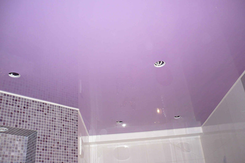 Stretch ceiling in the bathroom - Advantages and disadvantages
