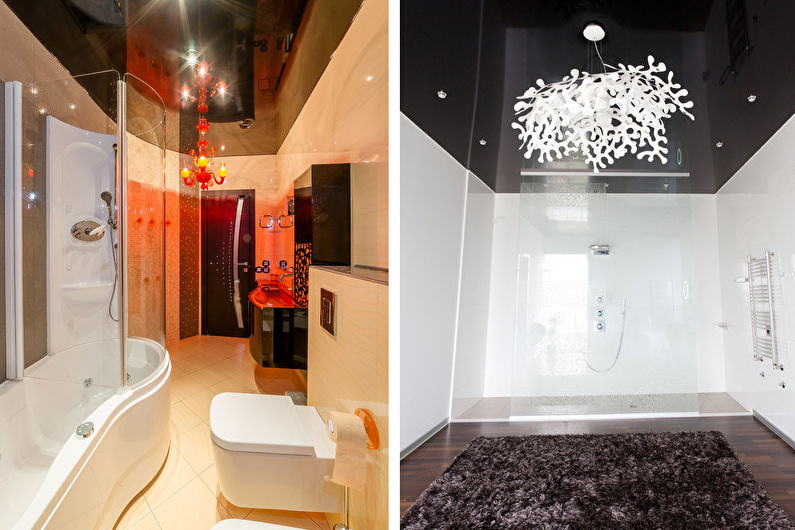 Stretch ceiling in the bathroom - Modern style