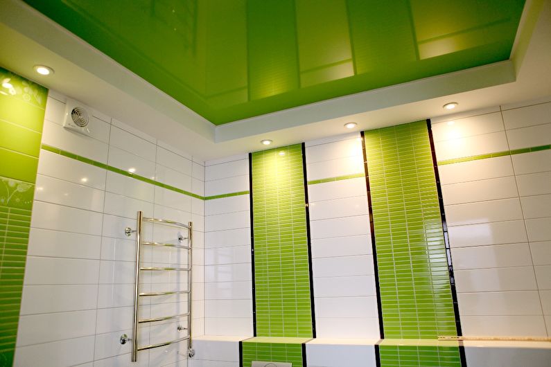 Stretch ceiling in the bathroom - Embossed ceiling