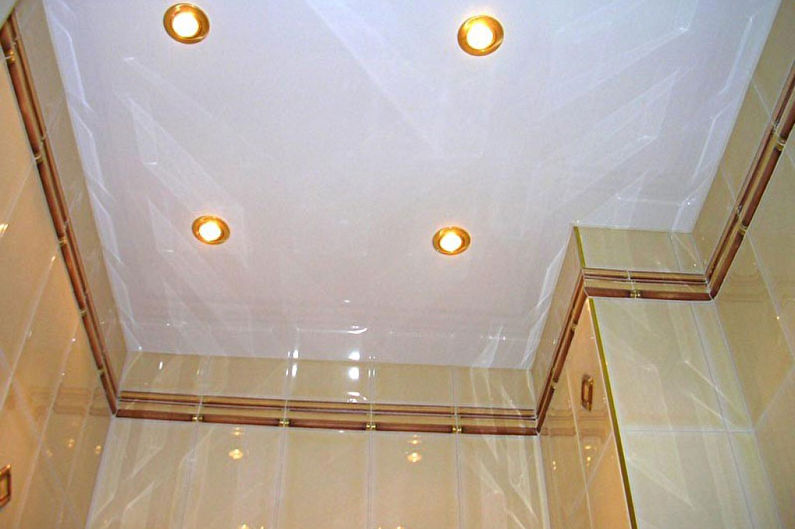 Stretch ceiling in the bathroom - Lighting and lighting
