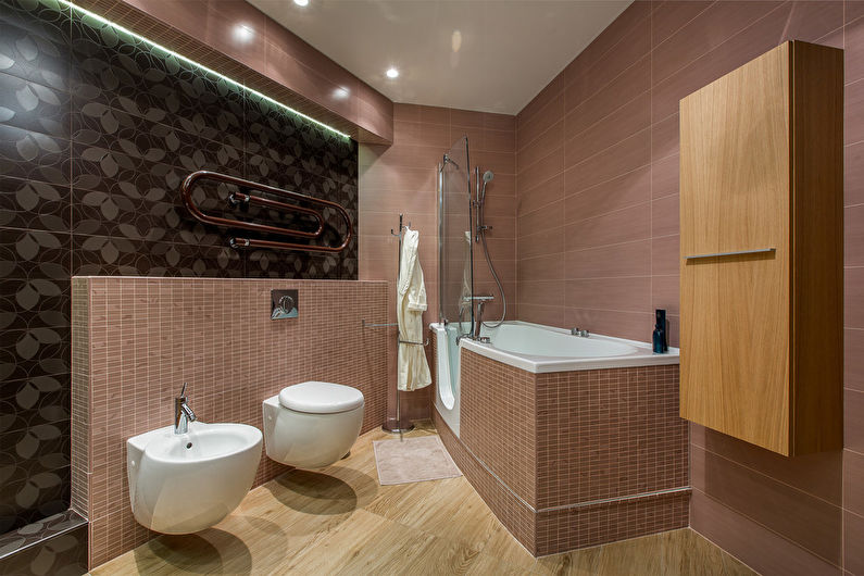 Stretch ceiling in the bathroom - photo