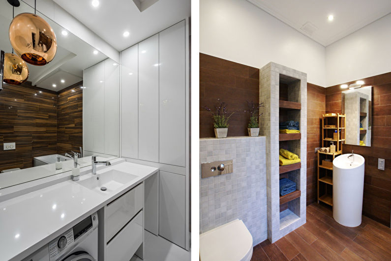 Stretch ceiling in the bathroom - photo