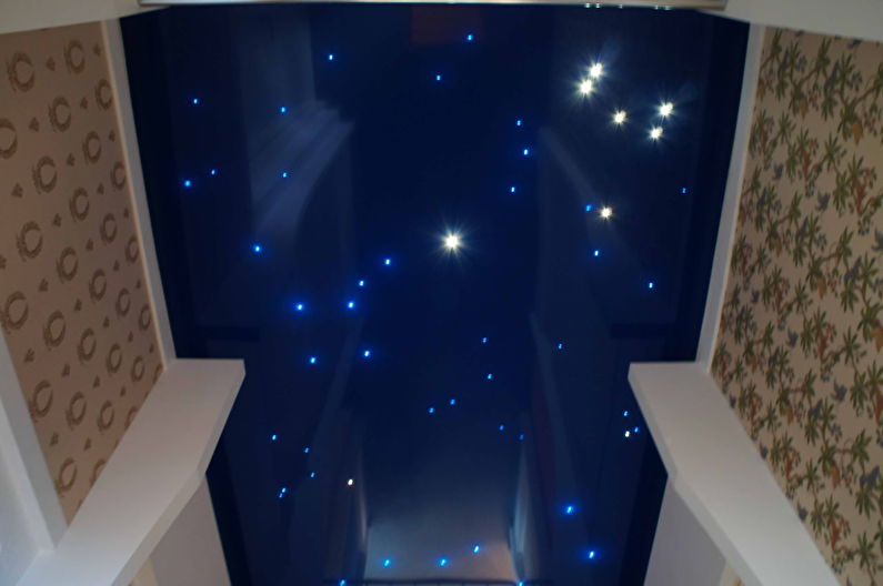 Stretch ceiling in the hallway - Starry sky