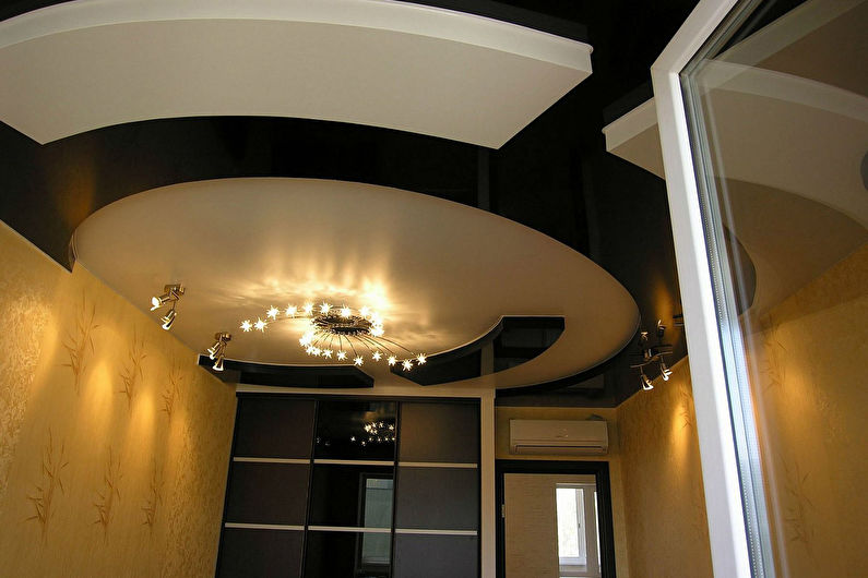 Stretch ceiling in the hallway - Lighting and lighting