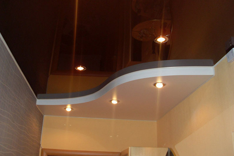 Stretch ceiling in the hallway - Lighting and lighting