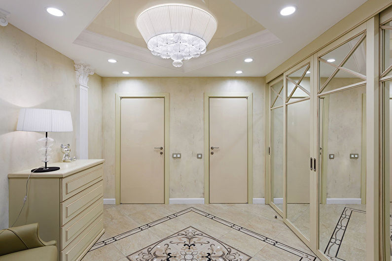 Stretch ceiling in the hallway - photo