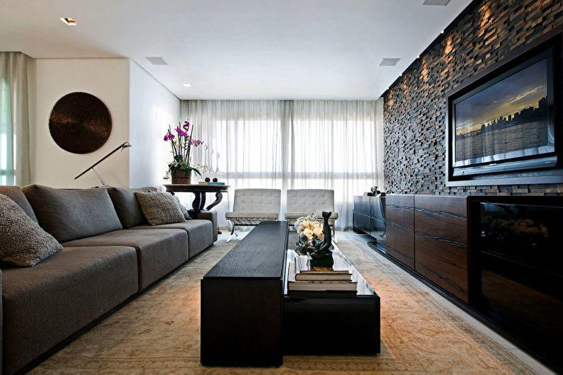 Wall with TV - Decorating and decoration