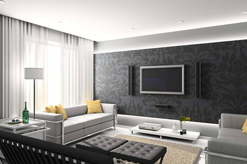 Wall with TV - Decorating and decoration