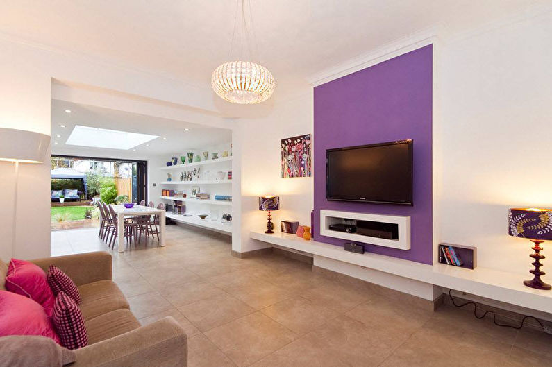 Wall with TV - Decorating and decoration