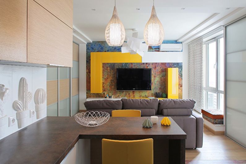 Wall with TV - Panels and Partitions