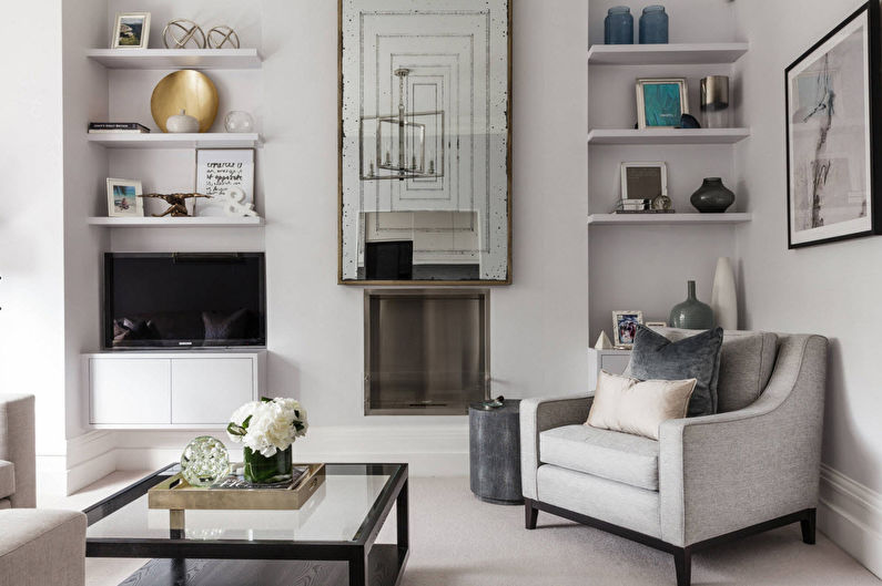 Wall with TV - TV and stand