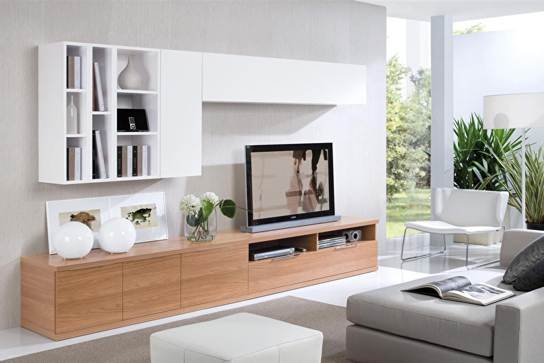 Wall with TV - TV and stand