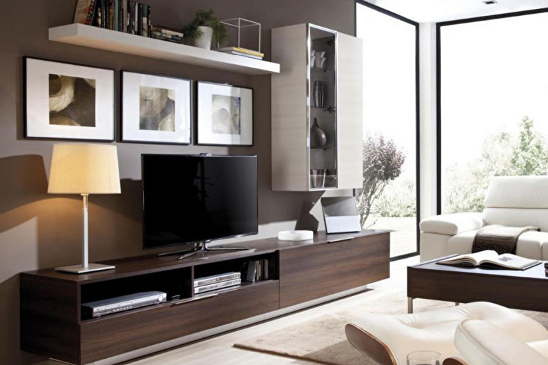 Wall with TV - TV and stand