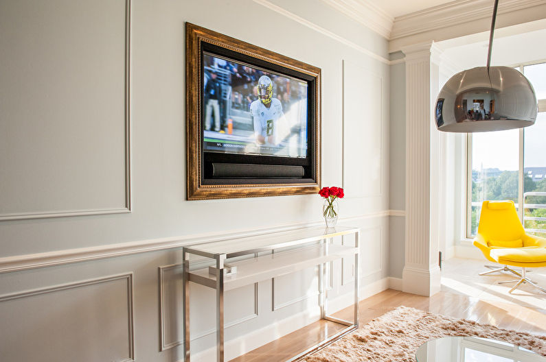 Wall with a TV - How to hide a TV