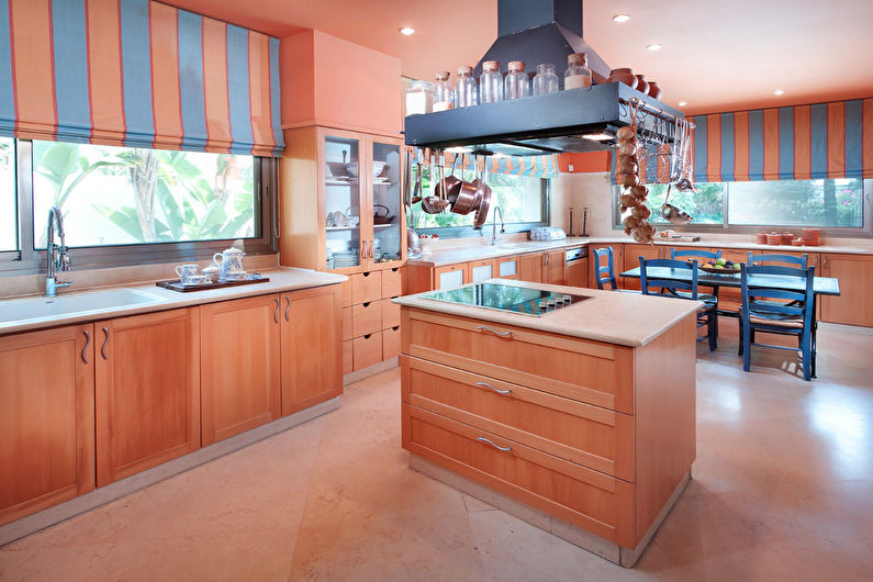 Peach and Blue - La combinaison de couleurs à l'intérieur