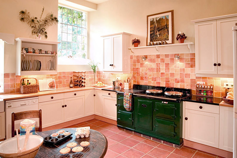 Fleur de pêche dans la cuisine - Design d'intérieur