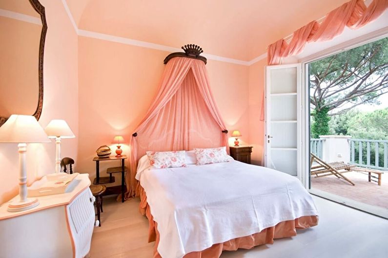 Couleur pêche dans la chambre - Design d'intérieur