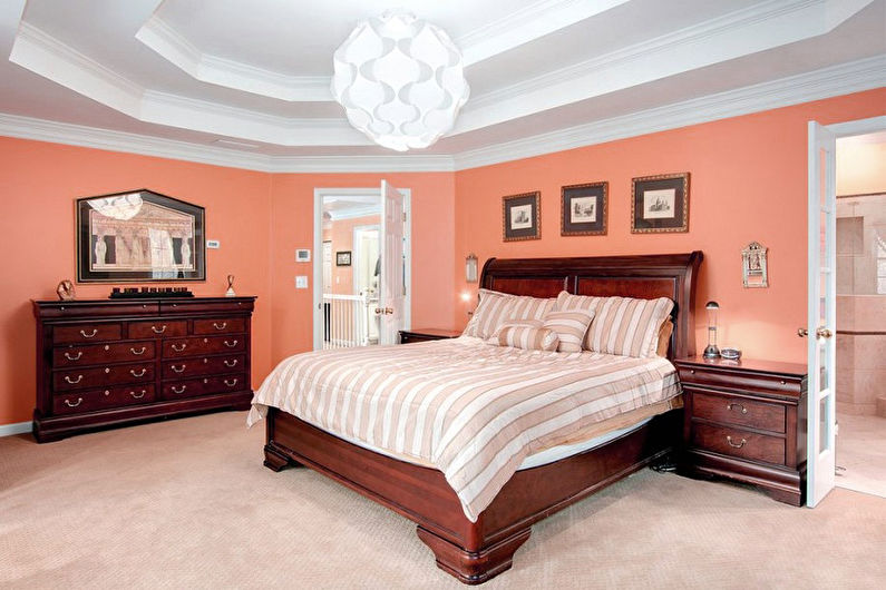 Couleur pêche dans la chambre - Design d'intérieur