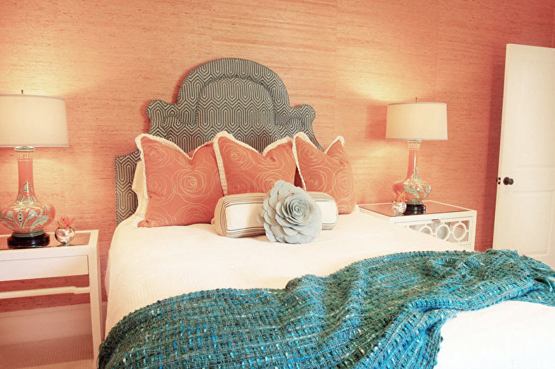 Couleur pêche dans la chambre - Design d'intérieur