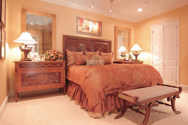 Couleur pêche dans la chambre - Design d'intérieur