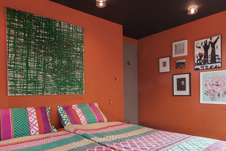 Couleur pêche dans la chambre - Design d'intérieur