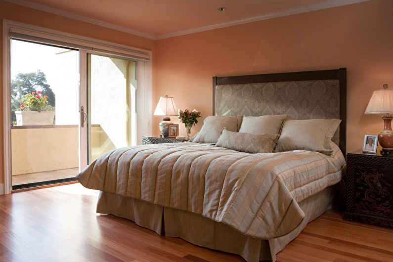Couleur pêche dans la chambre - Design d'intérieur