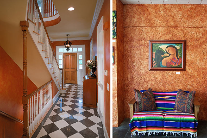 Fleur de pêche dans le couloir et le couloir - Design d'intérieur