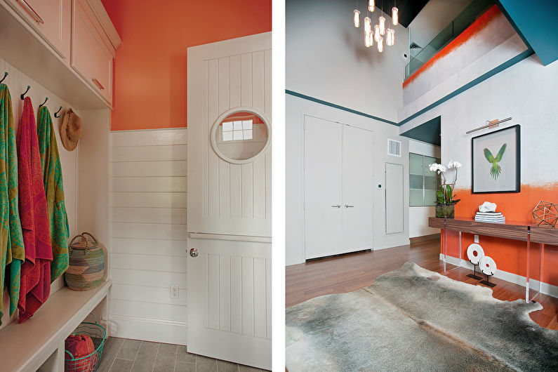 Fleur de pêche dans le couloir et le couloir - Design d'intérieur