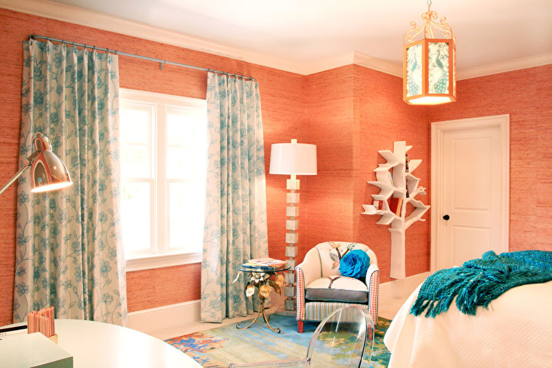 Fleur de pêche dans une chambre d'enfant - Design d'intérieur