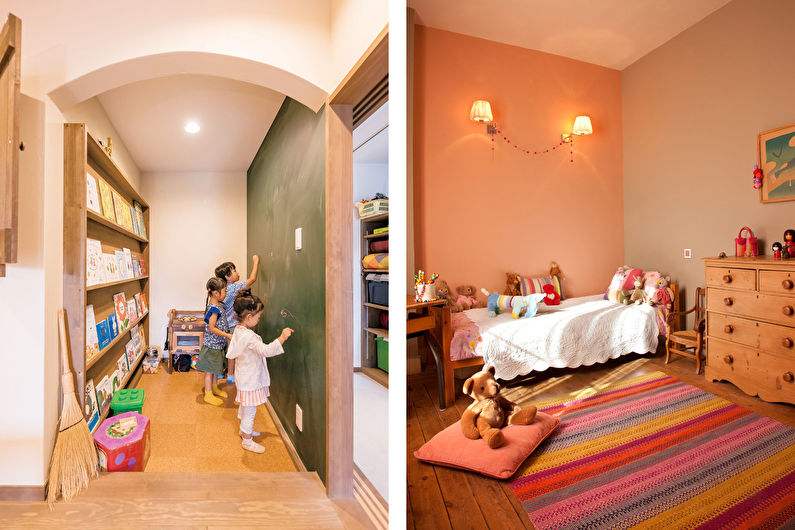 Fleur de pêche dans une chambre d'enfant - Design d'intérieur