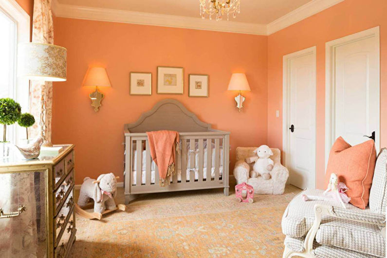 Fleur de pêche dans une chambre d'enfant - Design d'intérieur