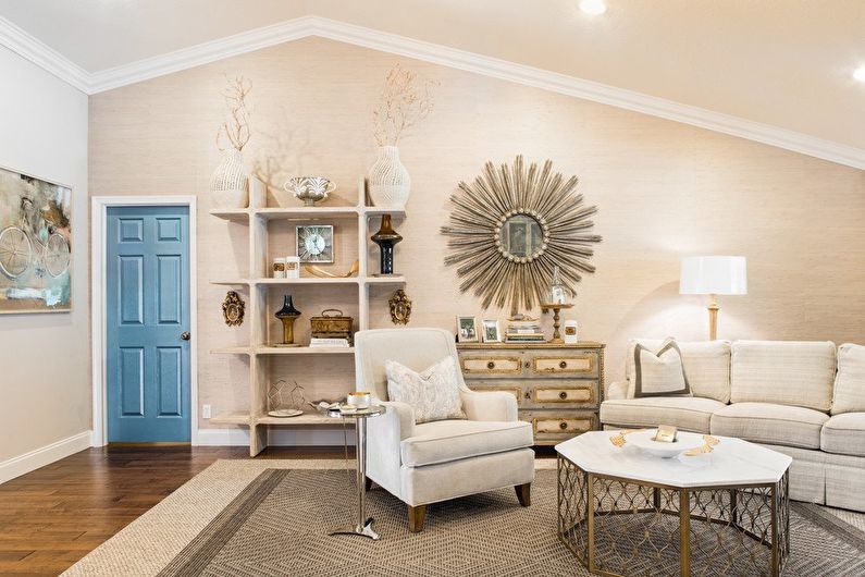 Beige wallpaper in the interior - Types of wallpaper