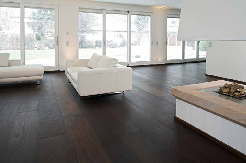 Color wenge in the living room - Interior Design