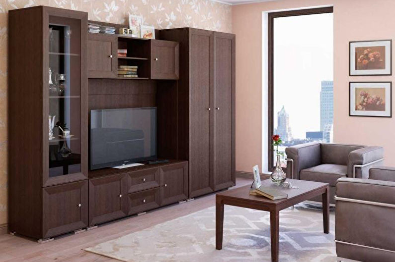 Color wenge in the living room - Interior Design