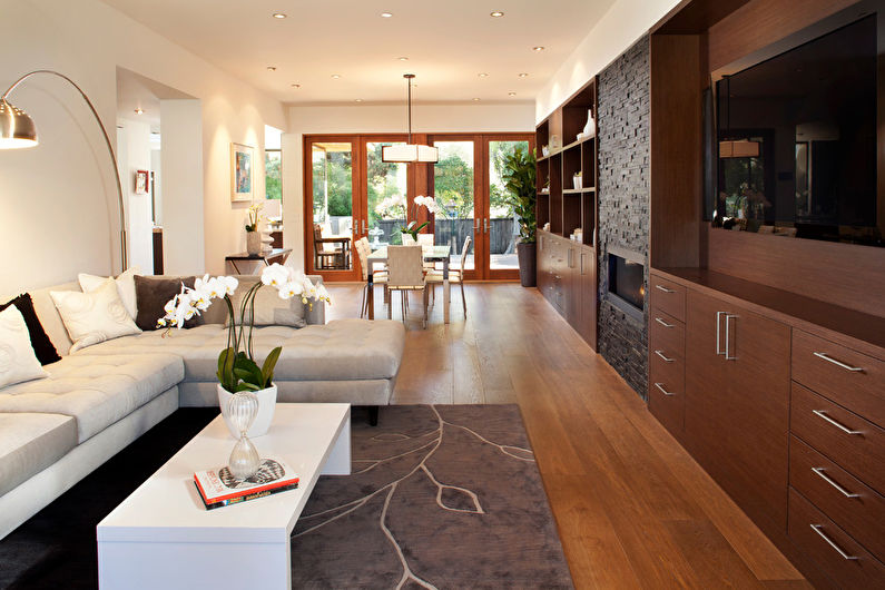 Color wenge in the living room - Interior Design