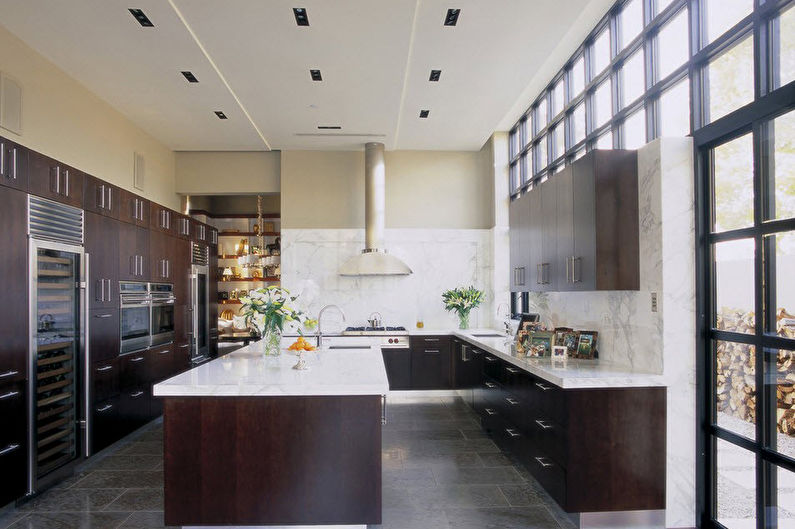 Color wenge in the kitchen - Interior Design