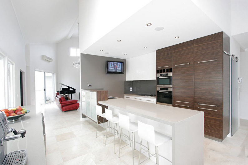 Color wenge in the kitchen - Interior Design