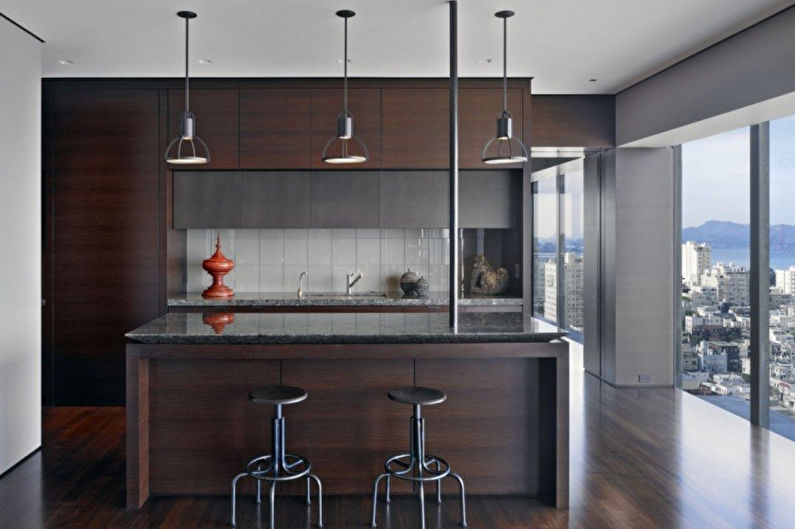 Color wenge in the kitchen - Interior Design